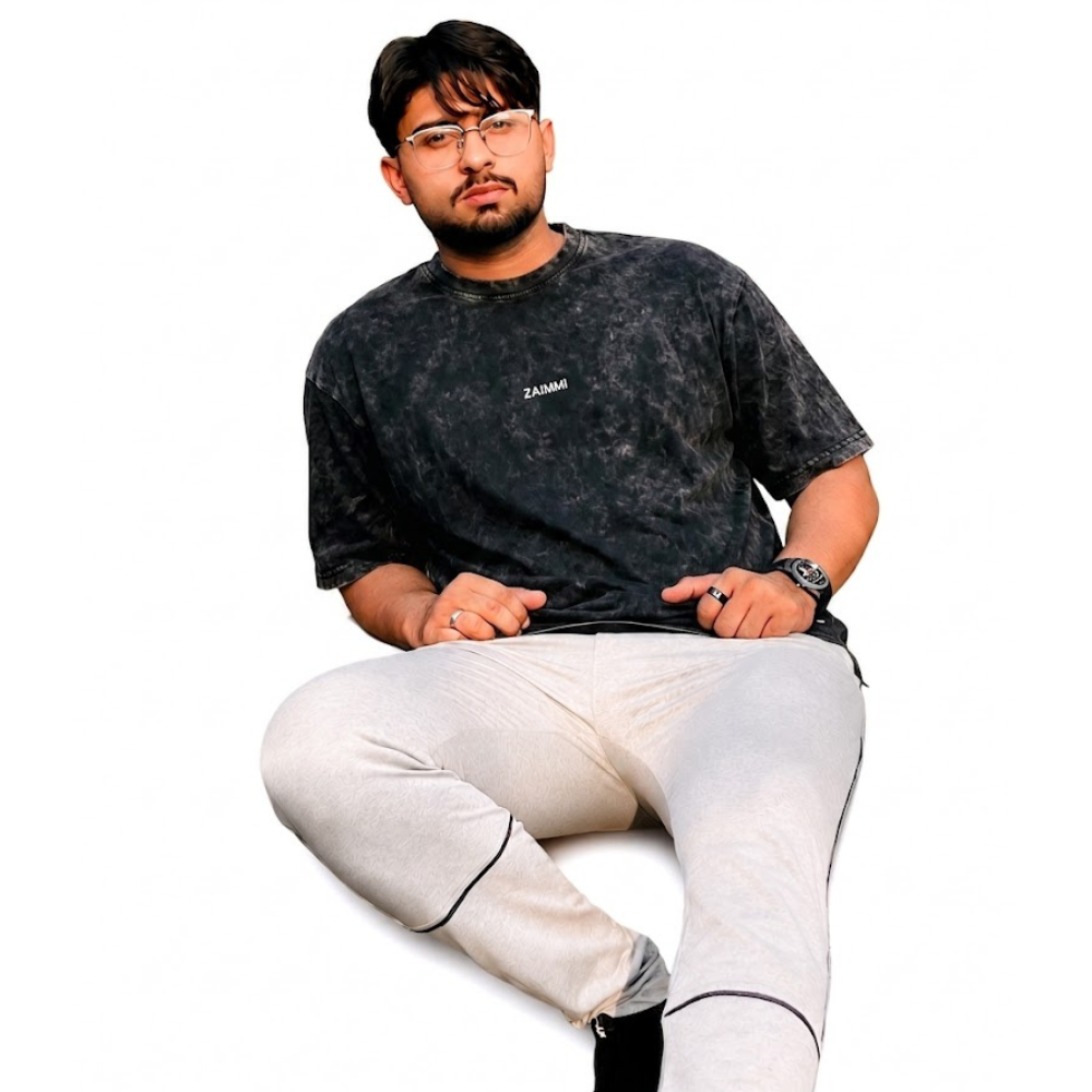 Charcoal Acid Wash Oversized Tee
