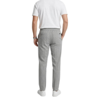 Light Grey Textured Pleated Slim Tapered Trouser