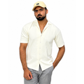 Off-White Half Sleeve Cuban Collar Shirt