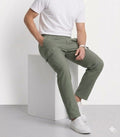 Olive Green Textured Cargo Relaxed Trouser