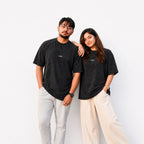 Charcoal Acid Wash Oversized Tee