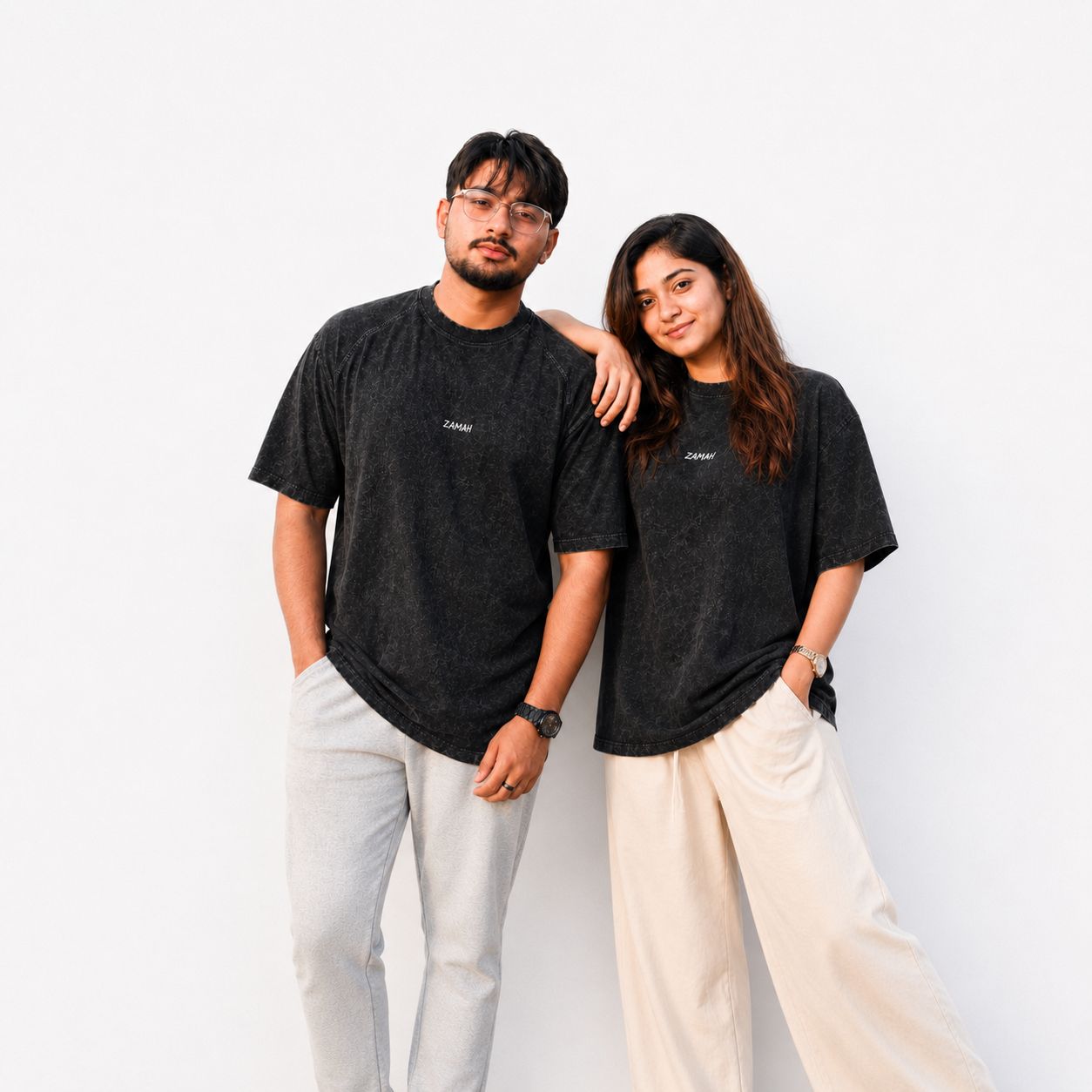 Charcoal Acid Wash Oversized Tee
