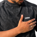 Charcoal Acid Wash Oversized Tee