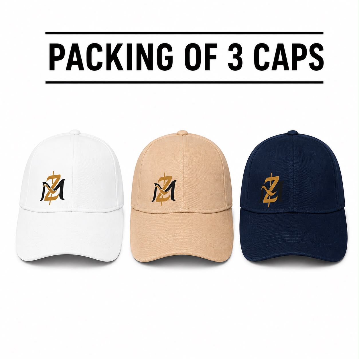 ZAMAH Logo Cap — Pack of 3