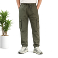 Olive Green Straight Fit Cargo Pant