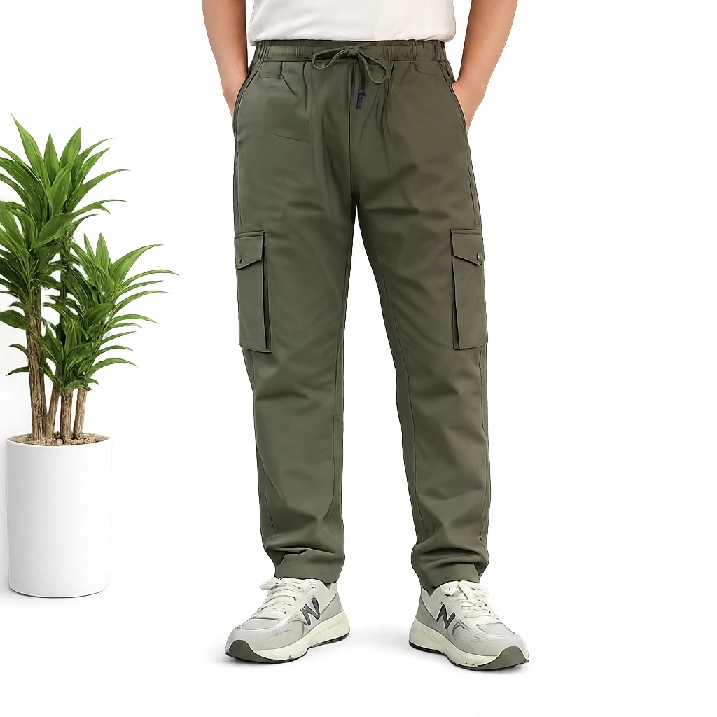 Olive Green Straight Fit Cargo Pant