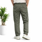 Olive Green Straight Fit Cargo Pant