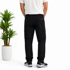 Black Straight Fit Cargo Pant